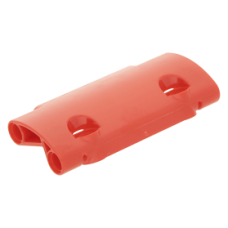 LEGO technic fal/panel elem íves 7×3×2 pin csatlakozókkal, piros (24119)