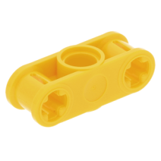 LEGO technic merőleges pin és 2 tengely csatlakozó 1×3 (keresztblokk), sárga (32184)