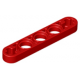 LEGO technic emelőkar 1×5 vékony két végén tengely-csatlakozóval, piros (11478)