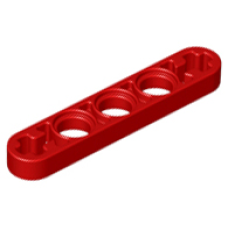 LEGO technic emelőkar 1×5 vékony két végén tengely-csatlakozóval, piros (11478)