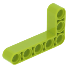 LEGO technic emelőkar 3×5 90°-ban hajlítva, lime (32526)