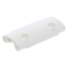 LEGO technic fal/panel elem íves 7×3×2 pin csatlakozókkal, fehér (24119)