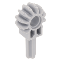 LEGO technic fogaskerék 8 fogas 1.5 hosszú tengellyel és pin csatlakozóval, világosszürke (24014)