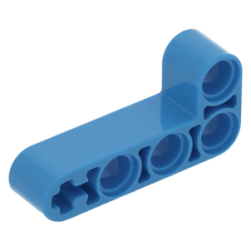 LEGO technic emelőkar 2×4 90°-ban hajlítva, sötét azúrkék (32140)