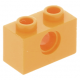 LEGO technic kocka lyukkal 1 × 2, narancssárga (3700)