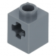 LEGO technic kocka tengely-lyukkal 1×1, sötétszürke (73230)