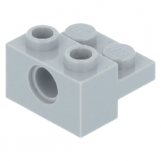 LEGO technic kocka lyukkal 1×2 oldalán 1×2 lapos elemmel, világosszürke (73109) --- Debrecenben raktáron!