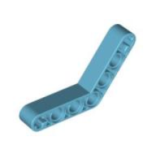 LEGO technic emelőkar 1×7 hajlítva 53°-ban (4-4), közép azúrkék (32348)