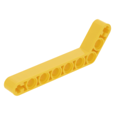 LEGO technic emelőkar 1×9 (7-3) hajlítva 53°-ban, sárga (32271)