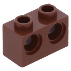 LEGO technic kocka 1 × 2  kettő lyukkal, vörösesbarna (32000)