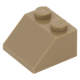 LEGO tetőelem 45°-os 2×2, sötét sárgásbarna (3039)