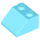 LEGO tetőelem 45°-os 2×2, közép azúrkék (3039)