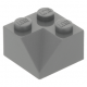 LEGO tetőelem 45°-os 2×2 duplán homorú, sötétszürke (3046)