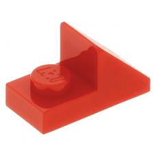 LEGO tetőelem 45°-os 2×1 kivágással, piros (92946)
