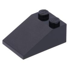 LEGO tetőelem 25°-os 2×3, fekete (3298)