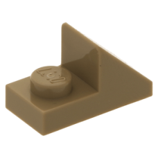 LEGO tetőelem 45°-os 2×1 kivágással, sötét sárgásbarna (92946)