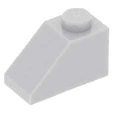 LEGO tetőelem 45°-os 2×1, világosszürke (3040)