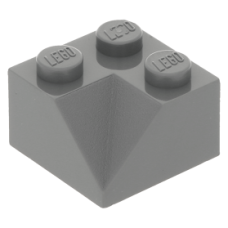 LEGO tetőelem 45°-os 2×2 duplán homorú, sötétszürke (3046)