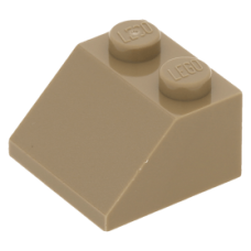 LEGO tetőelem 45°-os 2×2, sötét sárgásbarna (3039)