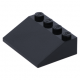 LEGO tetőelem 25°-os 3×4, fekete (3297)