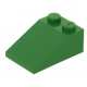 LEGO tetőelem 25°-os 2×3, zöld (3298)