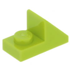 LEGO tetőelem 45°-os 2×1 kivágással, lime (92946)