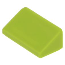 LEGO tetőelem 31°-os (30) 1×2×2/3, lime (85984)