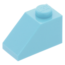 LEGO tetőelem 45°-os 2×1, közép azúrkék (3040)