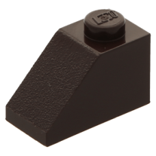 LEGO tetőelem 45°-os 2×1, sötétbarna (3040)