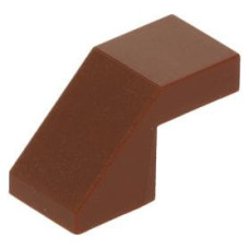LEGO tetőelem 45°-os 2×1 kivágással és bütyök nélkül, vörösesbarna (28192)
