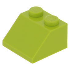 LEGO tetőelem 45°-os 2×2, lime (3039)
