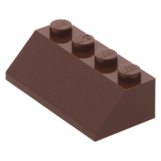LEGO tetőelem 45°-os 2×4, vörösesbarna (3037)