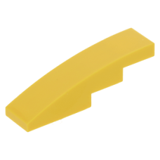 LEGO tetőelem íves 4×1, sárga (61678)