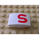 LEGO tetőelem íves 3×2 'S' betű mintával, fehér (34961)