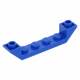 LEGO tetőelem fordított 45°-os 6×1, kék (52501)