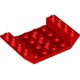 LEGO tetőelem fordított 45°-os 6×4 lyukakkal, piros (60219)