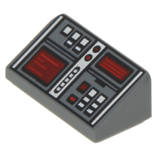 LEGO tetőelem 31°-os (30) 1×2×2/3 mintával, sötétszürke (26823)