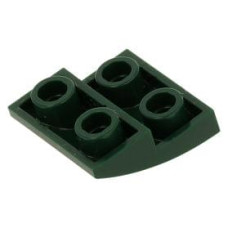 LEGO tetőelem fordított íves 2×2, sötétzöld (32803)