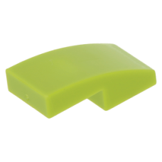 LEGO tetőelem íves 2×1, lime  (11477)