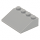 LEGO tetőelem 25°-os 3×4, világosszürke (3297)