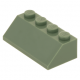 LEGO tetőelem 45°-os 2×4, homokzöld (3037)