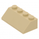 LEGO tetőelem 45°-os 2×4, sárgásbarna (3037)