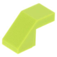 LEGO tetőelem 45°-os 2×1 kivágással és bütyök nélkül, lime (28192)