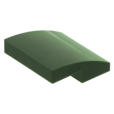LEGO tetőelem íves 2×2, sötétzöld (15068)