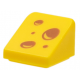 LEGO tetőelem 31°-os 1×1×2/3 sajt mintával, sárga (77573)