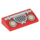 LEGO tetőelem íves 2×4×2/3 autó eleje mintával, piros (84795)