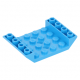 LEGO tetőelem fordított 45°-os 6×4 lyukakkal, sötét azúrkék (60219)