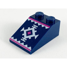 LEGO tetőelem 25°-os 2×3 mintával, sötétkék (60850)