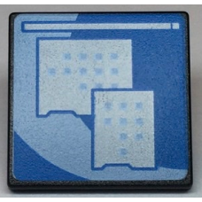 LEGO útjelző tábla 2×2 monitor/számítógép képernyő mintával, fekete (15210)