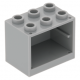 LEGO szekrény 2×3×2, világosszürke (4532)